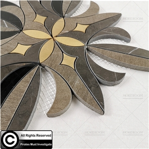 Nero Margiua Polished Black Pattern Metal Mosaic