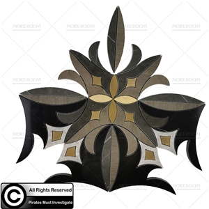 Nero Margiua Polished Black Pattern Metal Mosaic