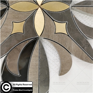 Nero Margiua Polished Black Pattern Metal Mosaic