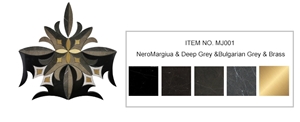 Nero Margiua Polished Black Pattern Metal Mosaic