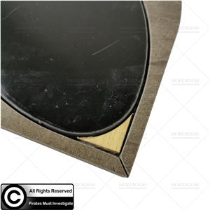 Villa Custom Design Floor Stone Brass Mosaic Tiles