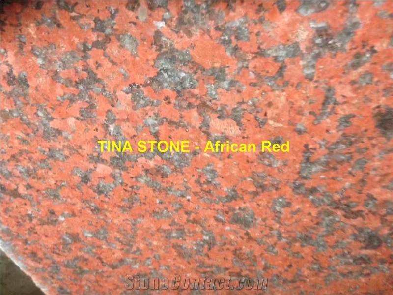 African Red Grainte Polished Tiles Slabs Skirting