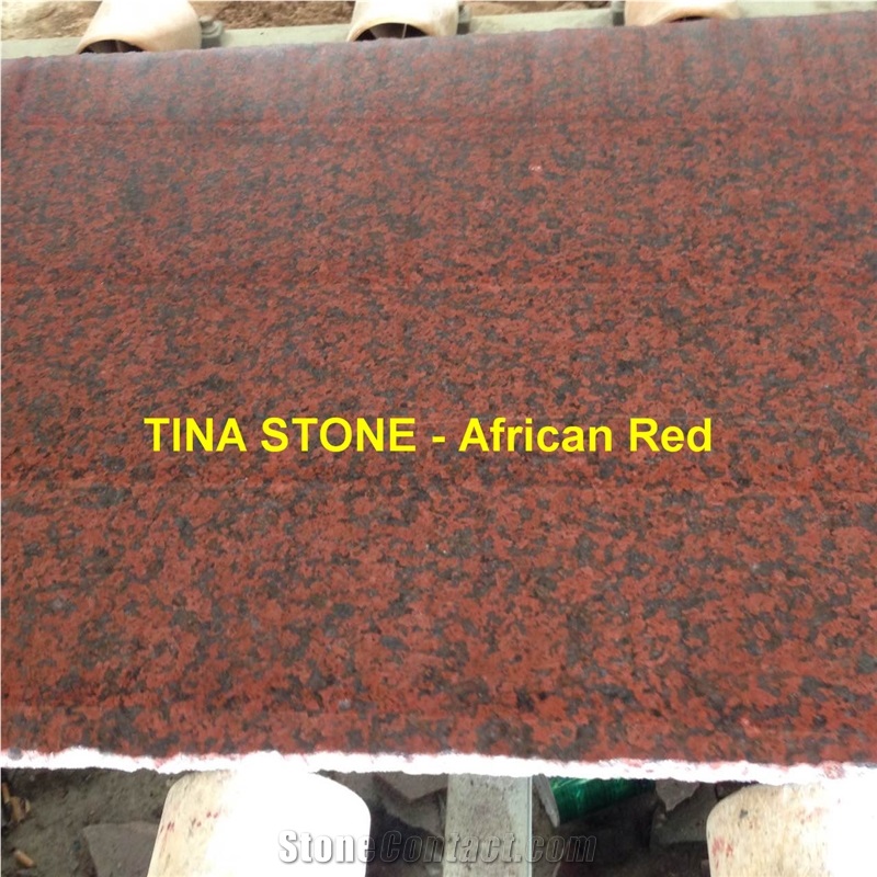 African Red Grainte Polished Tiles Slabs Skirting