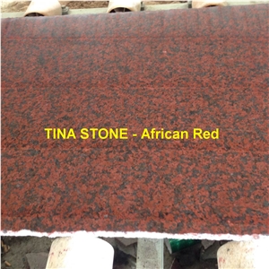 African Red Grainte Polished Tiles Slabs Skirting