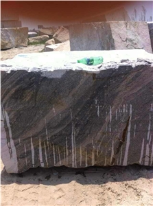 Ash Grey Granite Block Stone Quarry Big Raw