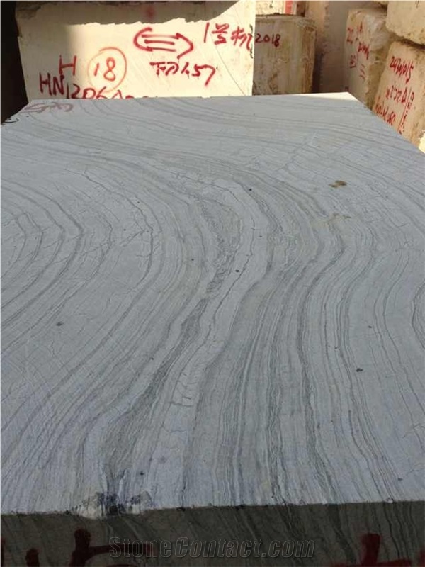Black Forest Marble Block Silver Wave Wood Stone
