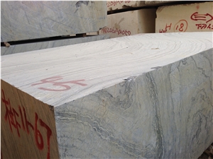 Black Forest Marble Block Silver Wave Wood Stone