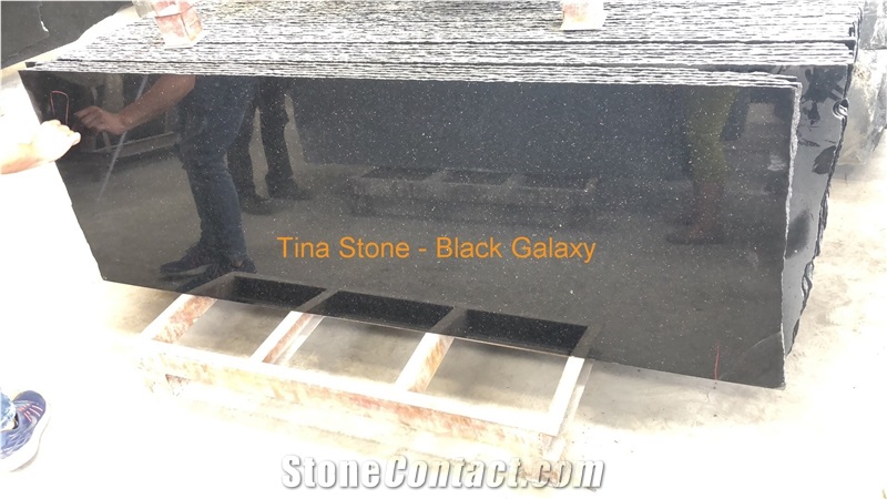 Black Galaxy Countertop Polished Kitchen