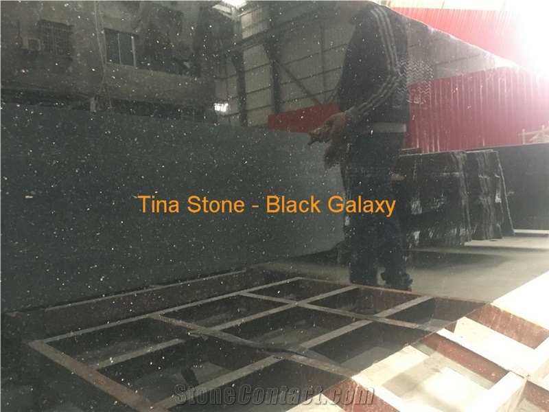 Black Galaxy Countertop Polished Kitchen