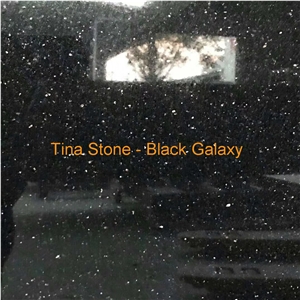 Black Galaxy Granite Stone Slabs Tiles, 2Cm Thick