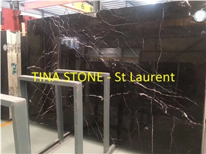 Black St Laurent Marble Stone Slabs Wall Tiles