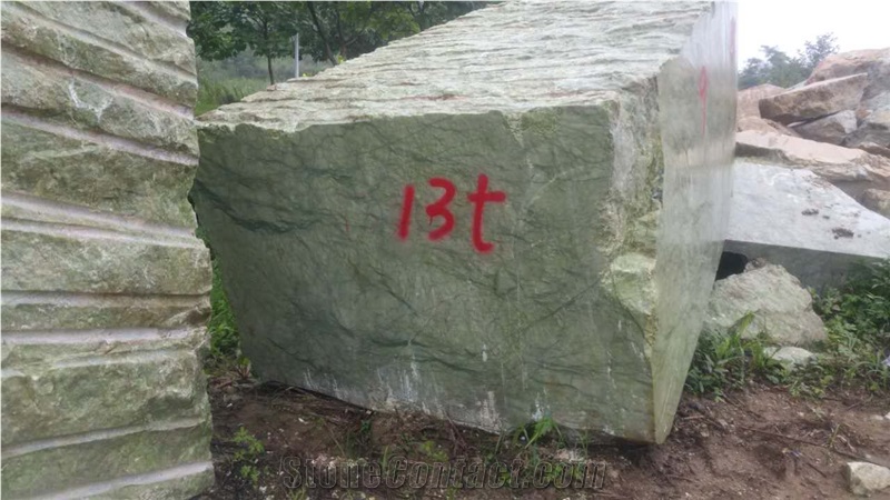 Block Ming Green Marble High Quality Quarry Cut