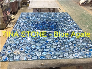 Blue Agate Gemstone Handcrafts Precious Jewelry