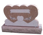Brown Red Granite Double Heart Shape Monuments Brown Red Granite Double Heart Shape Monuments