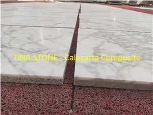 Calacatta Composite Marble Slabs Floor Covering