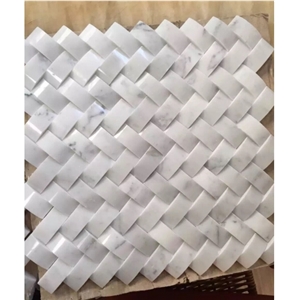 Carrara Basketweave Mosaic Pattern Decoration