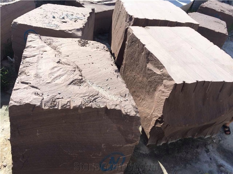 China Marble Block Rosewood Purple Wooden Stone