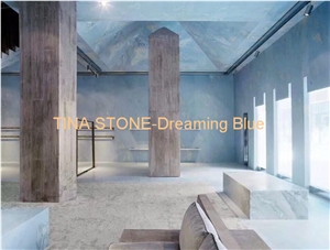 Dreaming Blue Marble Tiles Slabs Wall Covering