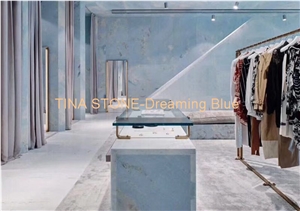 Dreaming Blue Marble Tiles Slabs Wall Covering
