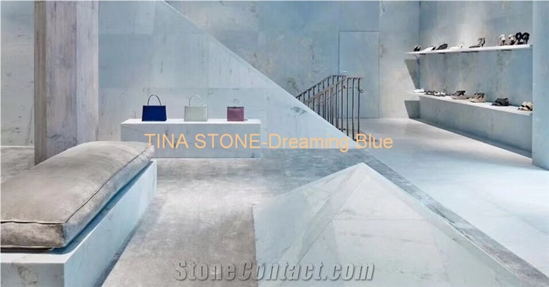 Dreaming Blue Marble Tiles Slabs Wall Covering