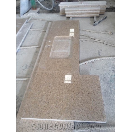 G682 Yellow Rustic Granite Kitchen Worktops