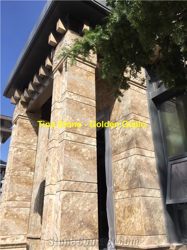 Golden Giallo Granite Stone Tiles Slabs Wall Floor