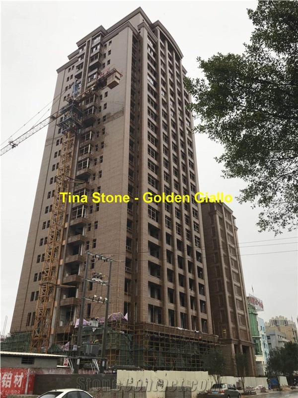Golden Giallo Granite Stone Tiles Slabs Wall Floor