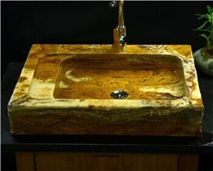 Golden Onyx Stone Rectangle Sinks Basins Natural Golden Onyx Stone Rectangle Sinks Basins Natural