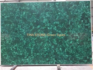 Green Agate Natual Gemstone Semiprecious Tiles