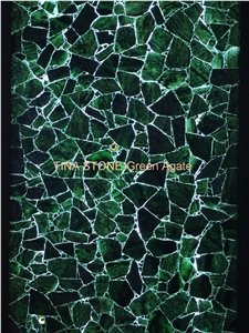Green Agate Natual Gemstone Semiprecious Tiles