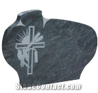Grey Color Crossing Carving Monuments for Cemetery
