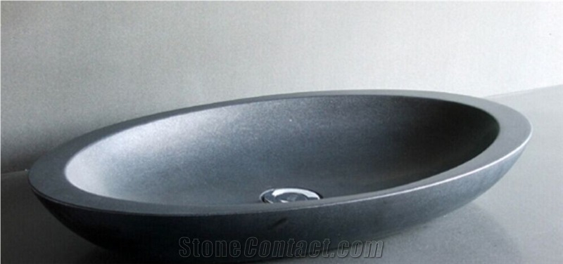 Hainan Black Basalt Stone Wash Sink Basin