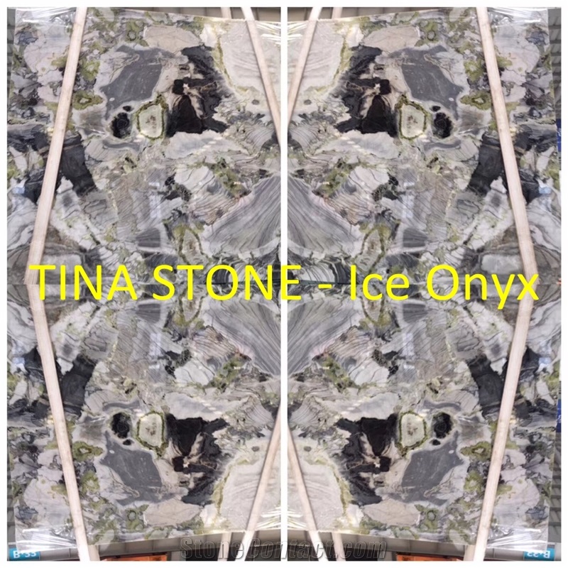 Ice Onyx Stone Flooring Slabs Wall Covering