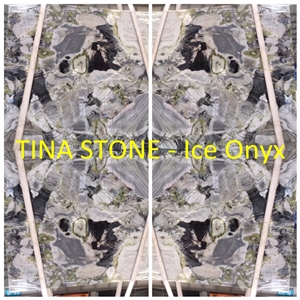 Ice Onyx Stone Flooring Slabs Wall Covering