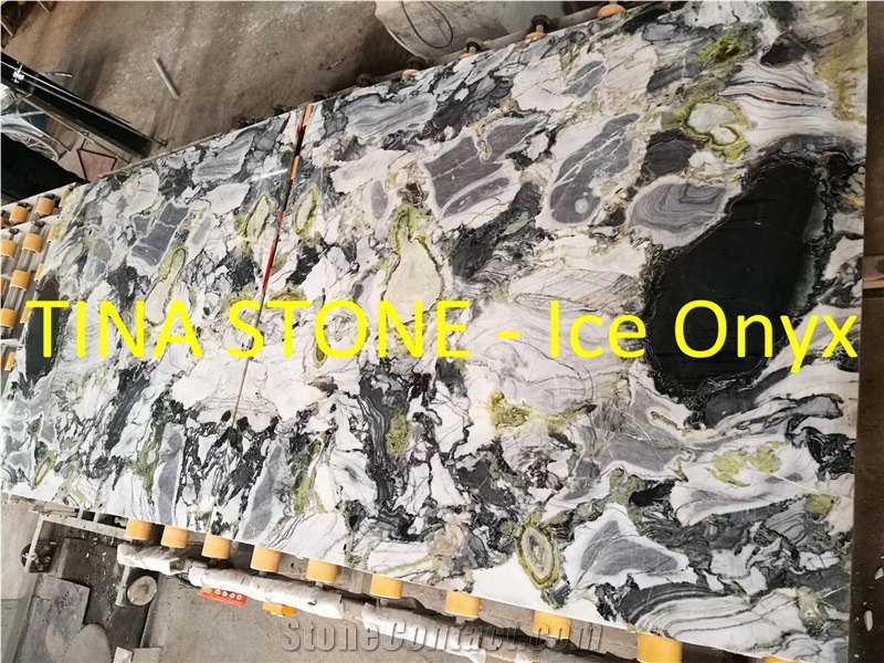 Ice Onyx Stone Flooring Slabs Wall Covering