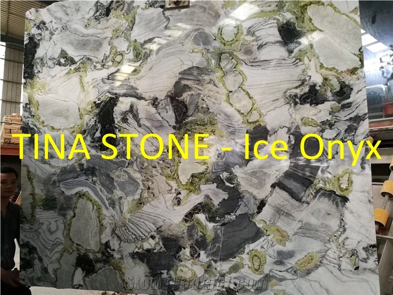 Ice Onyx Stone Flooring Slabs Wall Covering