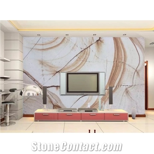 Imported White Color Roman Quartzite Tile Slabs