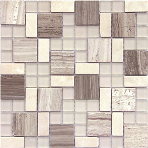Interior Stone Crystal and Stone Mixed Mosaic
