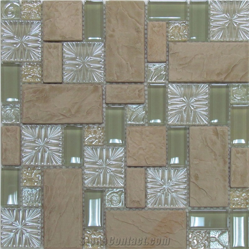 Interior Stone Crystal and Stone Mosaic Mixed