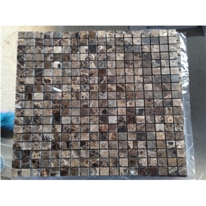 Interior Stone Emperador Marble Mosaic Polished