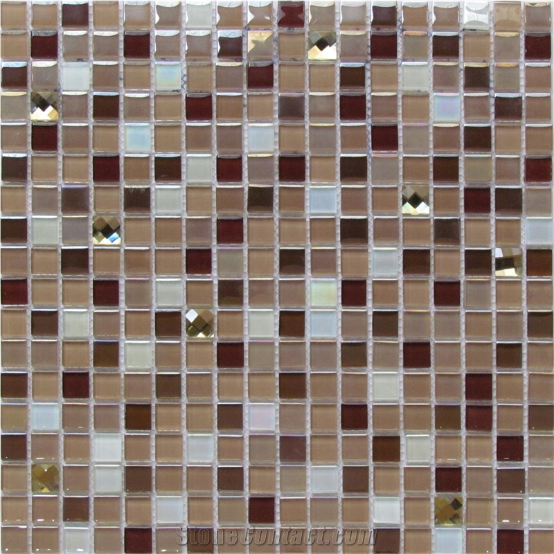 Interior Stone Floor Glass Crystal Mosaic Wall
