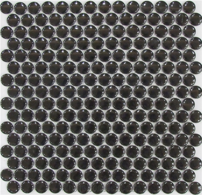Interior Stone Mosaic Black Color Wall Floor