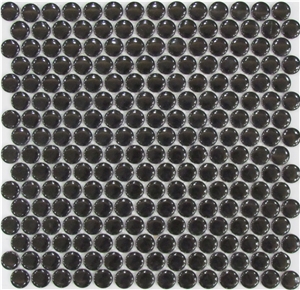Interior Stone Mosaic Black Color Wall Floor