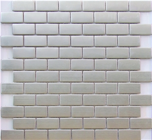 Interior Stone Mosaic White Metal Floor Wall