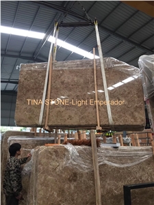 Light Emperador Marble Polished Wall Tiles Slabs
