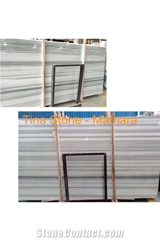 Mamara White Marble Tiles Slabs Floor Covering