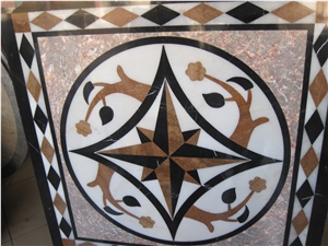 Marble Water Jet Waterjet Medallions Floor