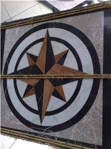 Nature Stone Marble Multicolor Waterjet Medallions