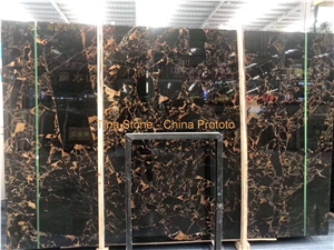 Portoro Black Marble Stone Slabs Tiles China Floor