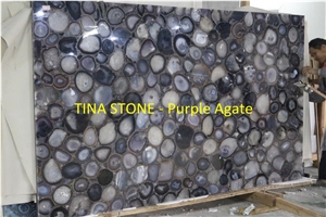 Purple Agate Gemstone Precious Stone Slabs Tiles